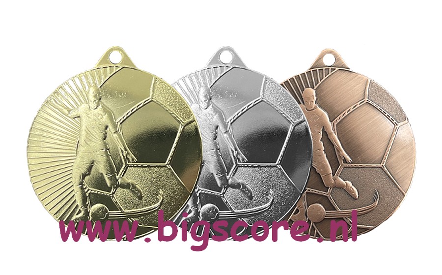 Voetbal Heer Medaille M734 goud-zilver-brons Ø 70 mm compleet